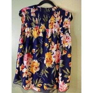Kim & Cami Sheer Floral Blouse Large Cottagecore Romantic Career Made in the USA
